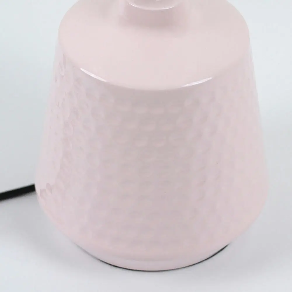 Osso Classic Touch Metal Table Lamp Light Fabric Shade - Pink