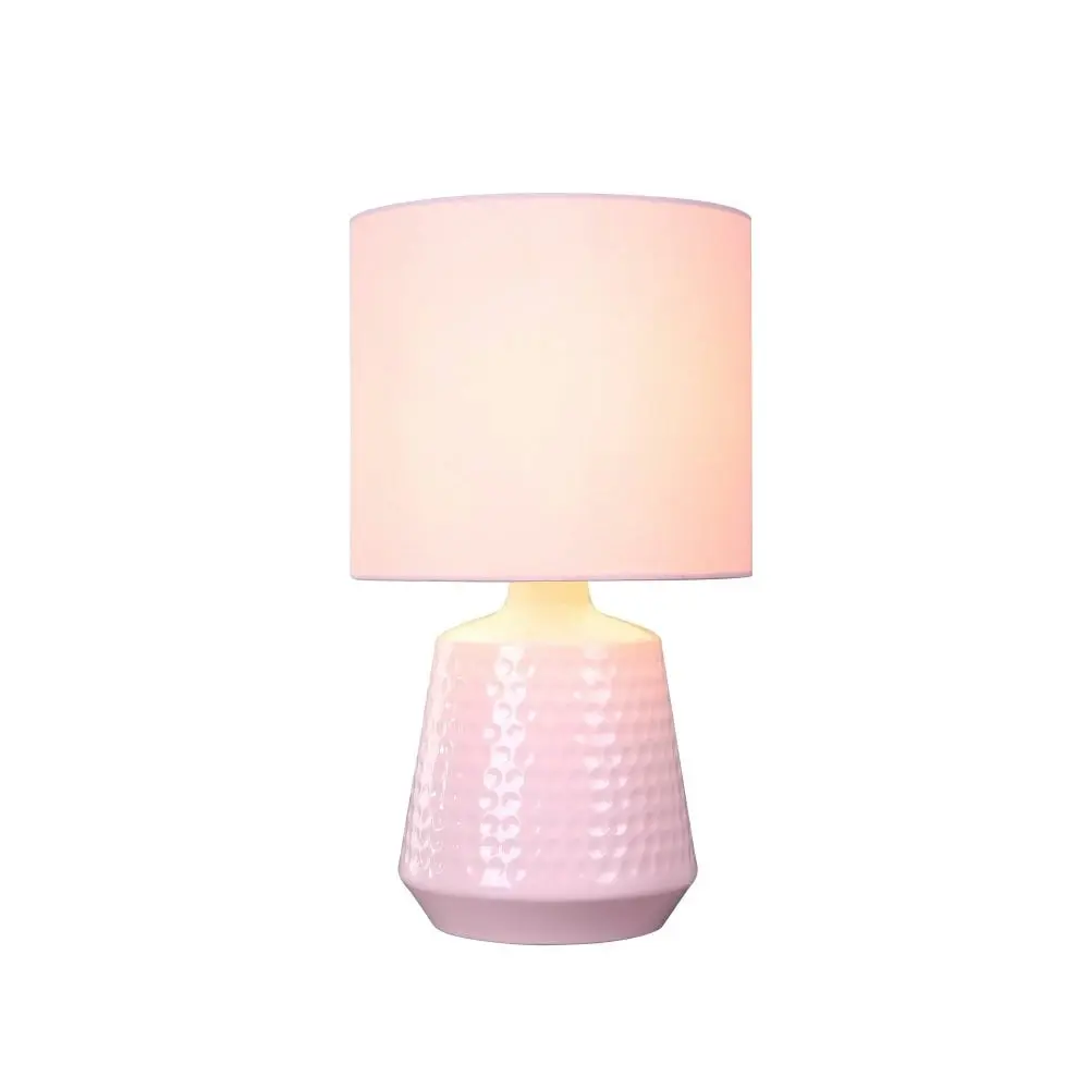 Osso Classic Touch Metal Table Lamp Light Fabric Shade - Pink