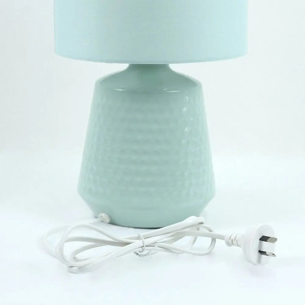 Osso Classic Touch Metal Table Lamp Light Fabric Shade - Green