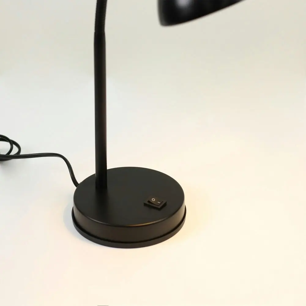 Day Peep Minimalist Classic Table Desk Office Lamp Light Metal Shade - Black