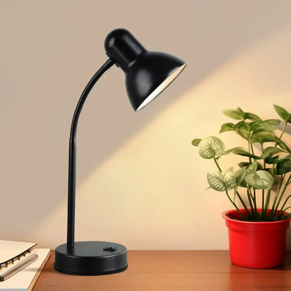 Day Peep Minimalist Classic Table Desk Office Lamp Light Metal Shade - Black