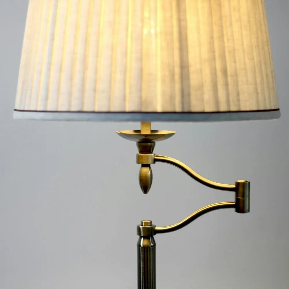 Kira Modern Elegant French Design Table Lamp Desk Light - Brass & Cream