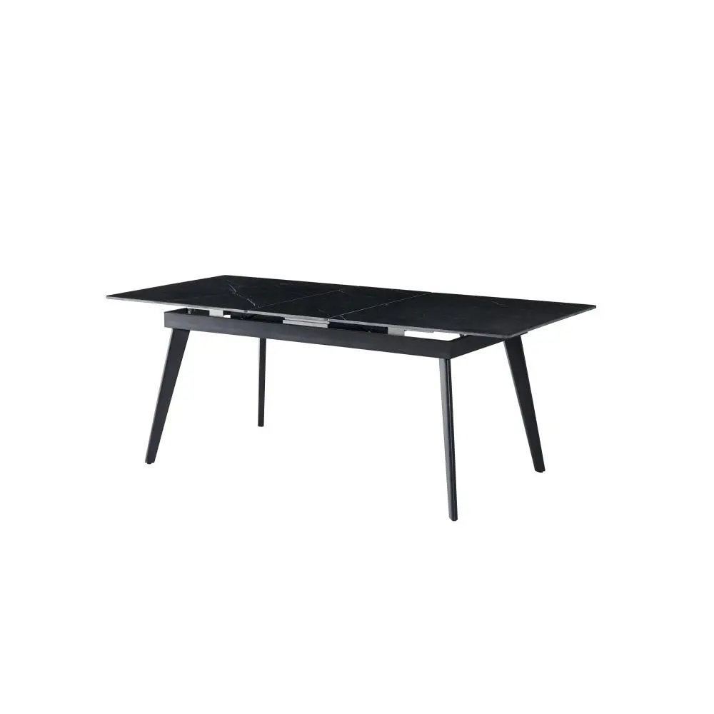 Raimon Furniture Edge Extension Ceramic Modern Kitchen Dining Table 160-200cm - Shakespeare Black