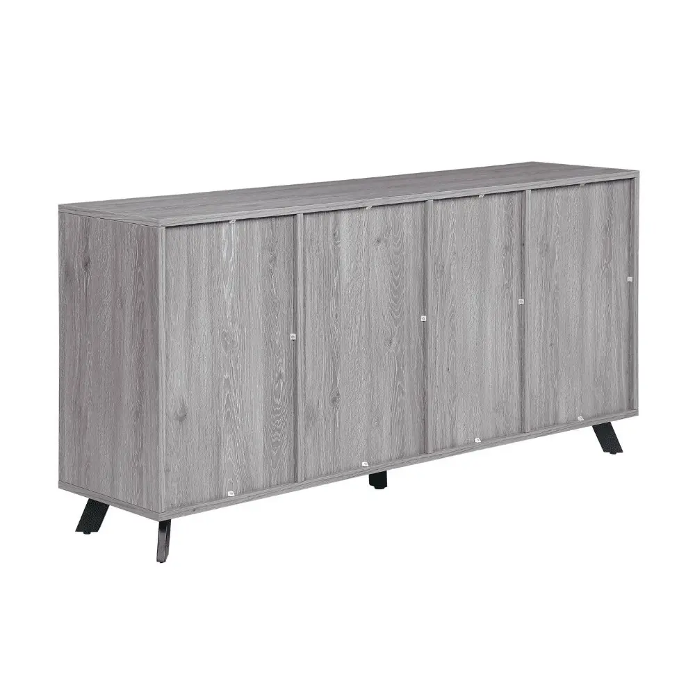 Raimon Furniture Lexy Wooden Buffet Unit Sideboard Storage Cabinet 180cm - Grey Oak