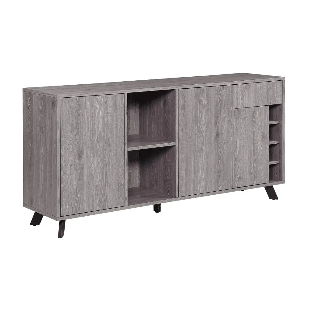 Raimon Furniture Lexy Wooden Buffet Unit Sideboard Storage Cabinet 180cm - Grey Oak