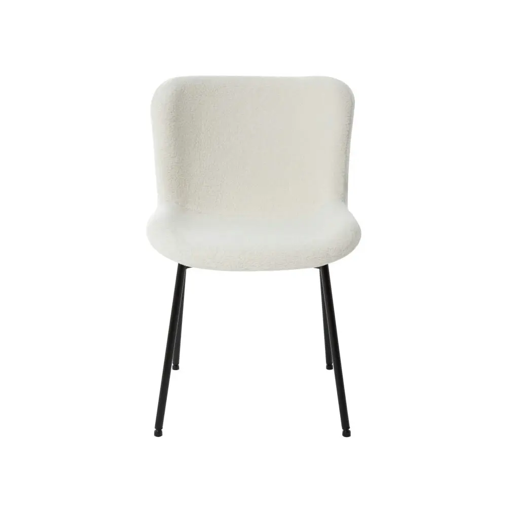 Raimon Furniture Set Of 2 Stevie Fabric Modern Kitchen Dining Chair - White