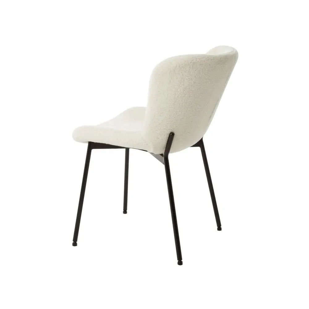 Raimon Furniture Set Of 2 Stevie Fabric Modern Kitchen Dining Chair - White