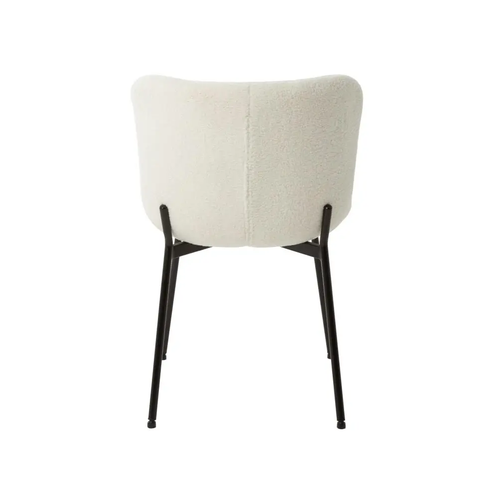 Raimon Furniture Set Of 2 Stevie Fabric Modern Kitchen Dining Chair - White