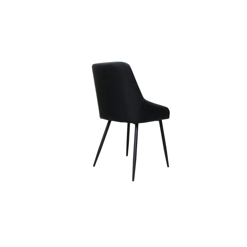 Raimon Furniture Set Of 2 Rica Modern Eco Leather Fabric Kitchen Dining Chair - Black