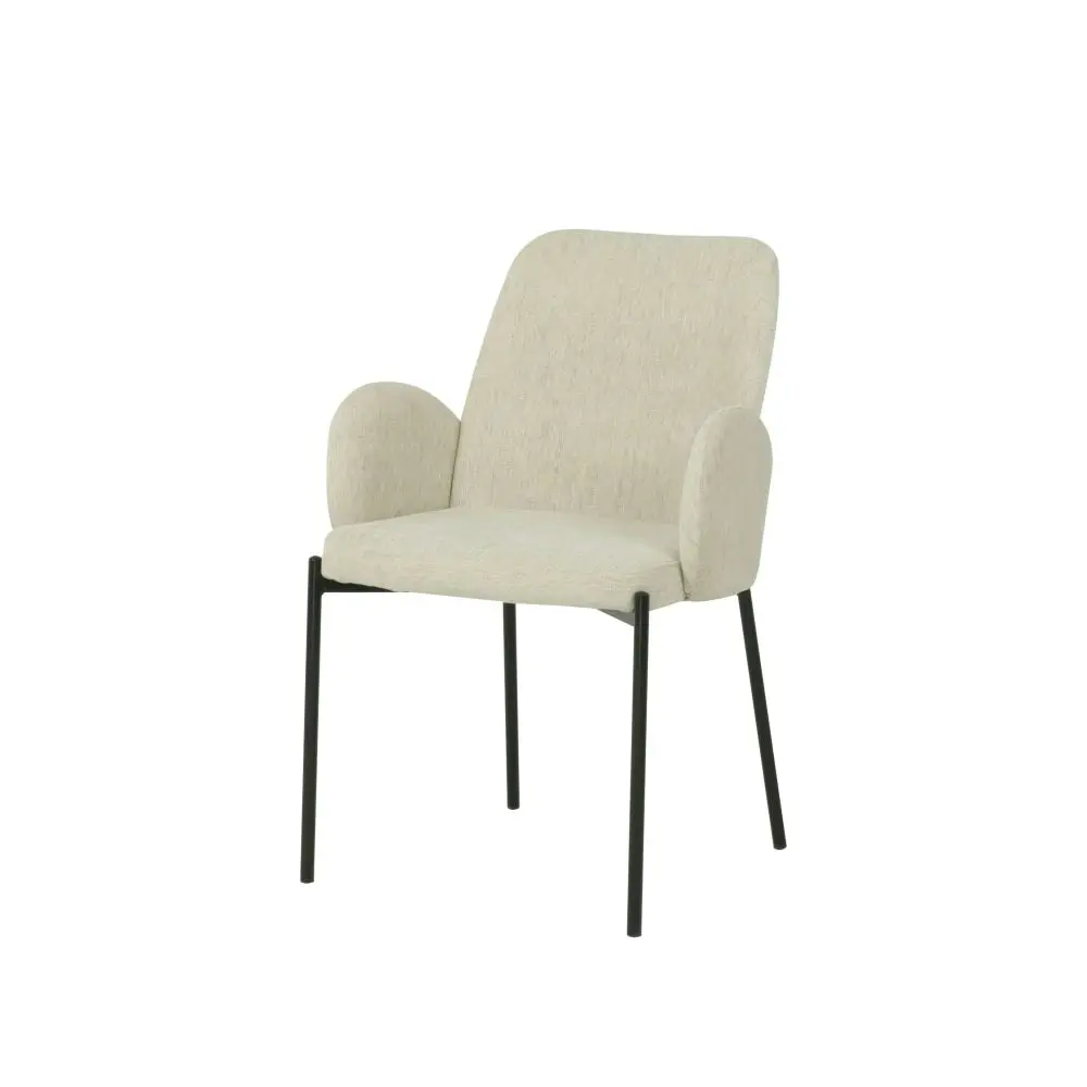 Raimon Furniture Set Of 2 Riley Knit Fabric Modern Kitchen Dining Chair - Oat