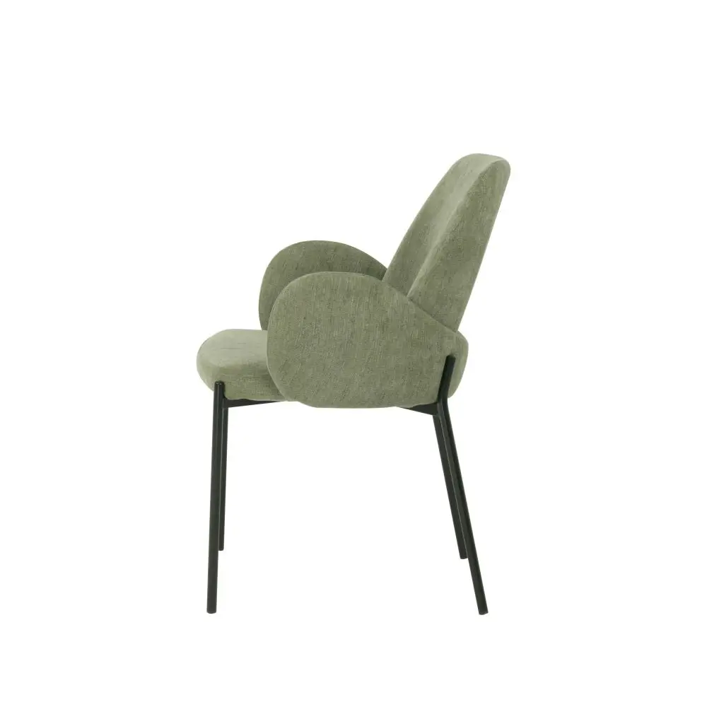 Raimon Furniture Set Of 2 Riley Knit Fabric Modern Kitchen Dining Chair - Sage