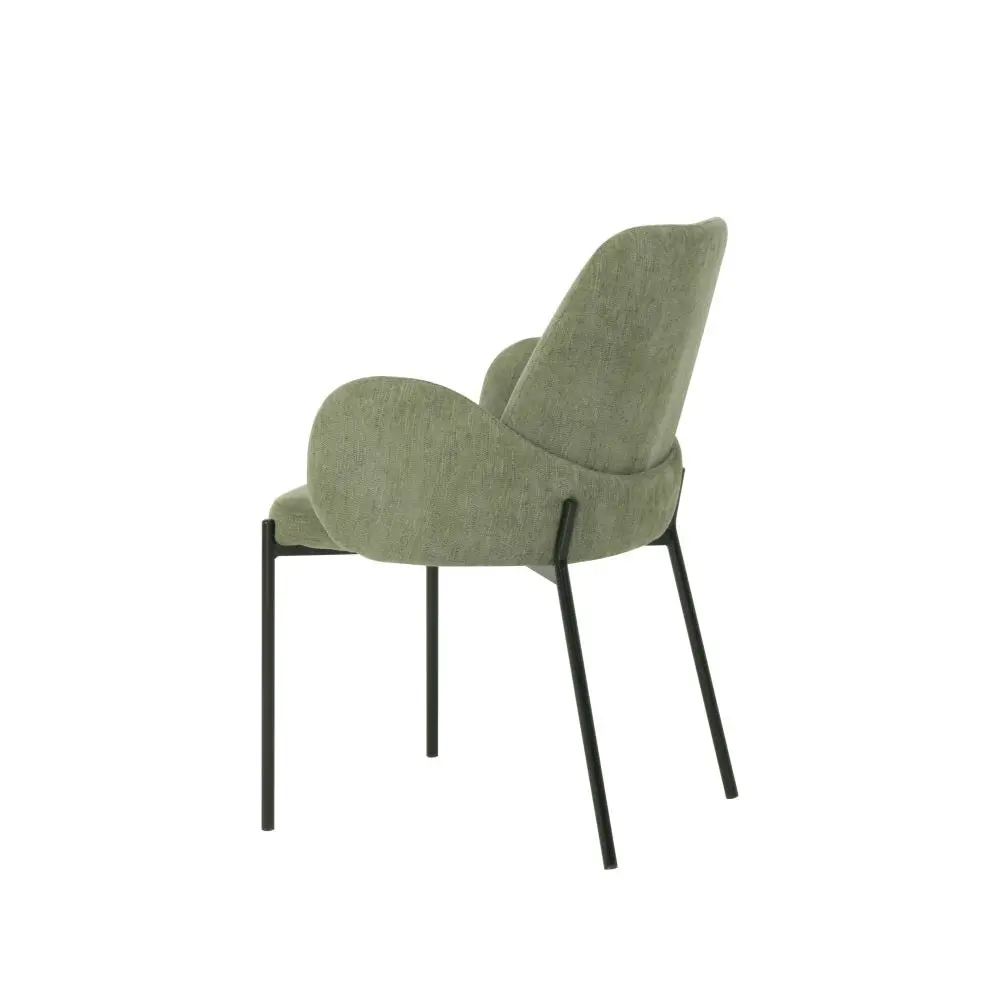 Raimon Furniture Set Of 2 Riley Knit Fabric Modern Kitchen Dining Chair - Sage