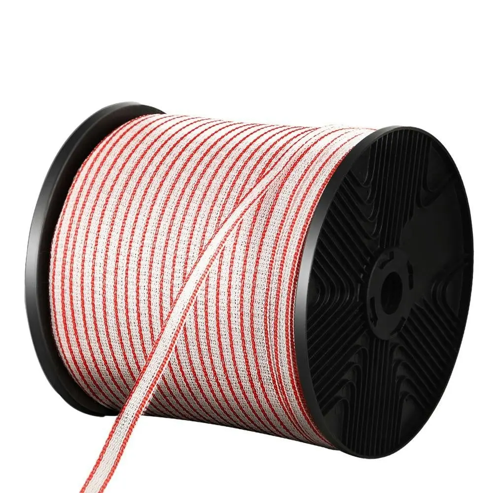 Electric Fence Wire 400M Tape Fencing Roll Energiser Poly Stainless Steel