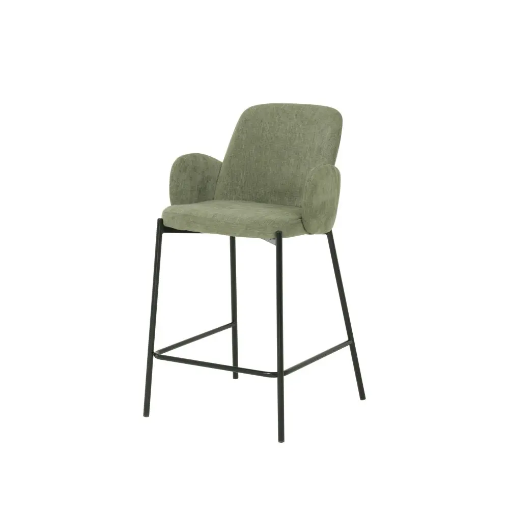 Raimon Furniture Set Of 2 Shae Knit Fabric Modern Kitchen Counter Bar Stool - Sage