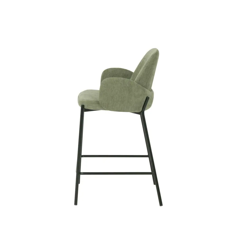 Raimon Furniture Set Of 2 Shae Knit Fabric Modern Kitchen Counter Bar Stool - Sage