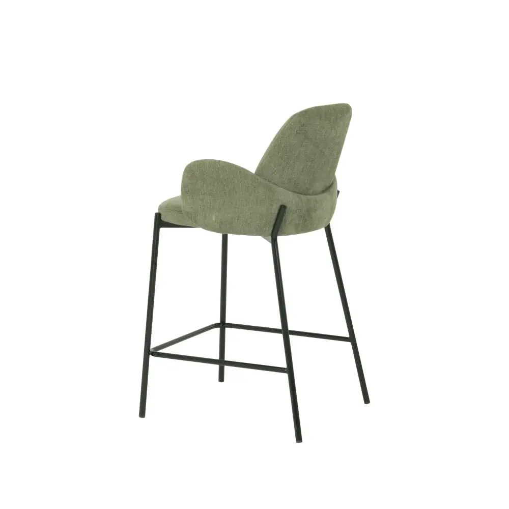 Raimon Furniture Set Of 2 Shae Knit Fabric Modern Kitchen Counter Bar Stool - Sage