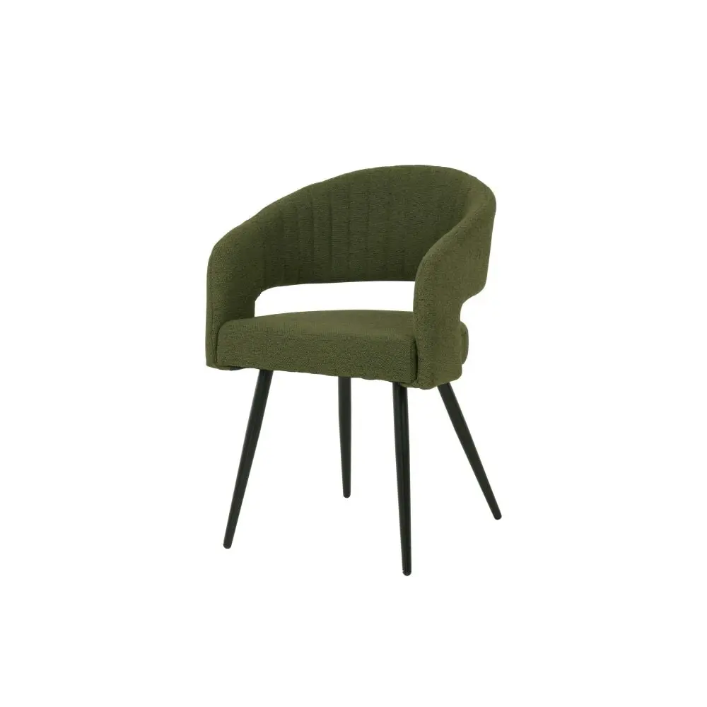 Raimon Furniture Set Of 2 Merril Modern Boucle Fabric Kitchen Dining Chair - Olive