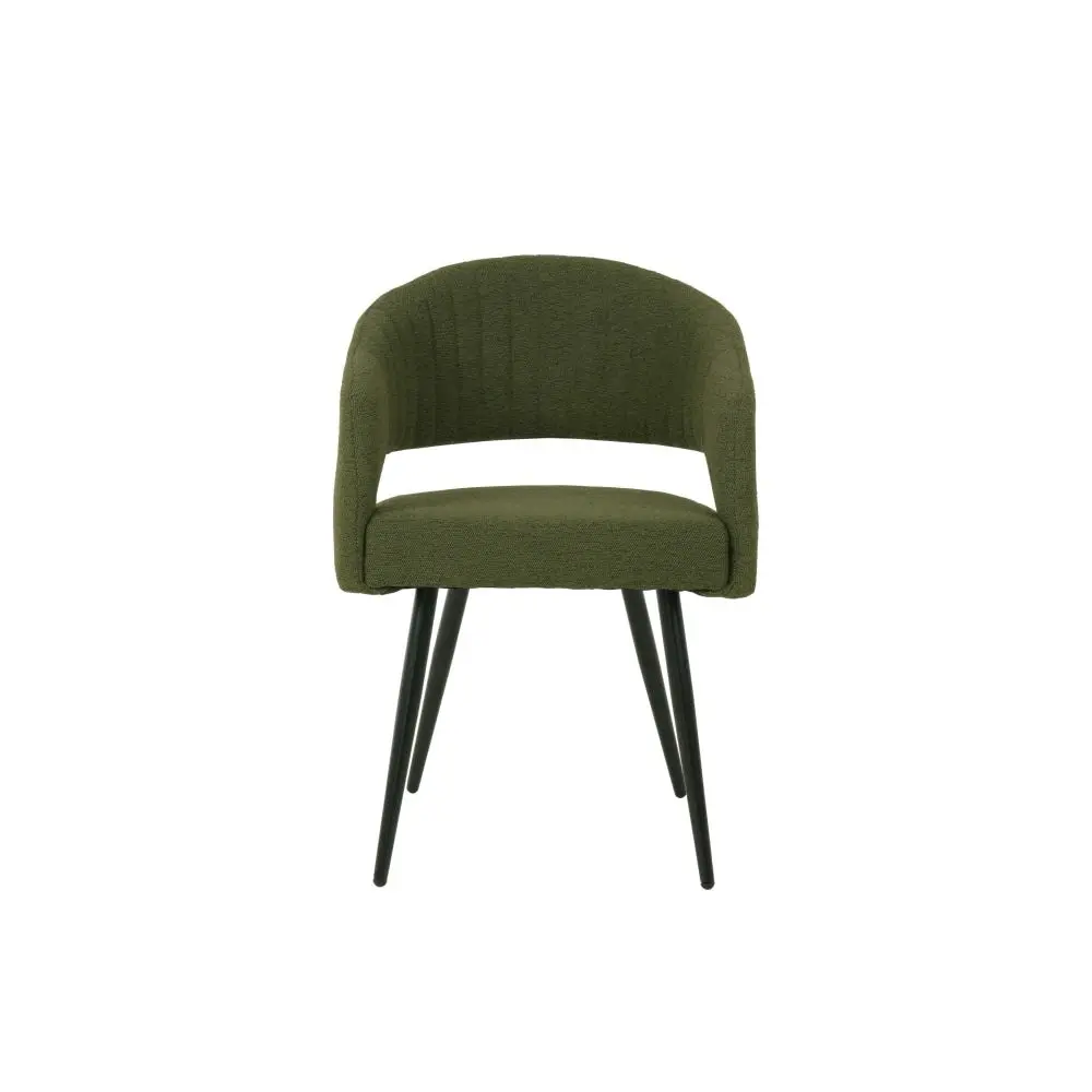 Raimon Furniture Set Of 2 Merril Modern Boucle Fabric Kitchen Dining Chair - Olive