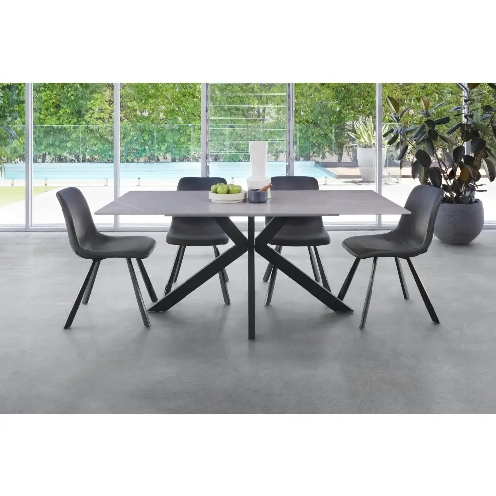 Raimon Furniture Marion Rectangular Modern Ceramic Kitchen Dining Table 180cm - Bulgarian Grey