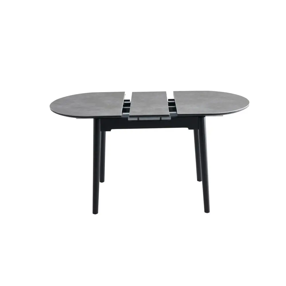 Raimon Furniture Tyron Oval Extension Wooden Ceramic Dining Table 110-140cm - Greystone Ceramic