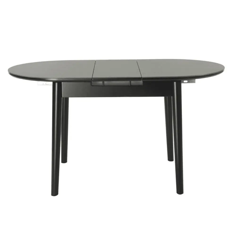 Raimon Furniture Tyron Oval Extension Wooden Ceramic Dining Table 110-140cm - Black Ceramic