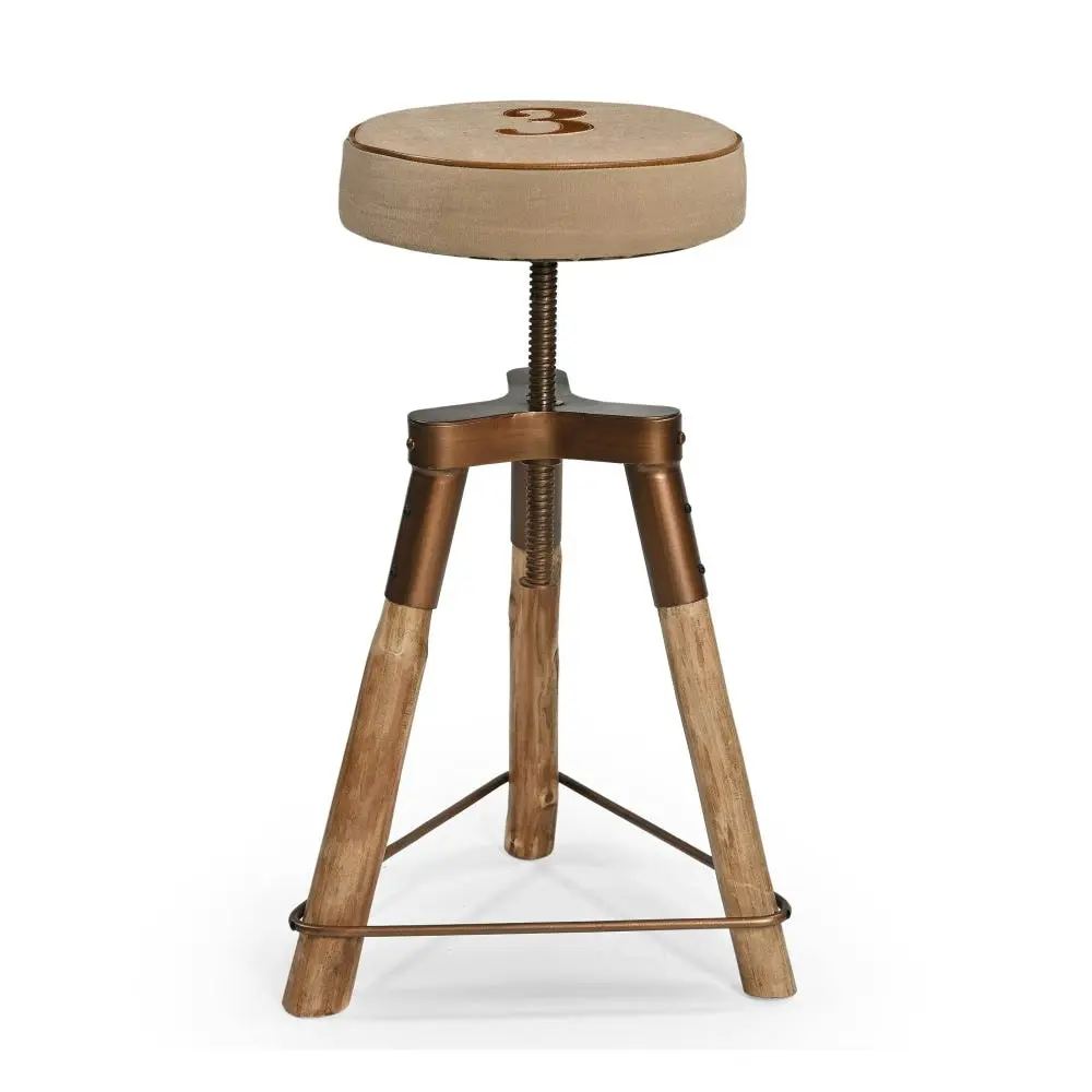 Roy Industrial Rustic Wind-Up Kitchen Counter Bar stool