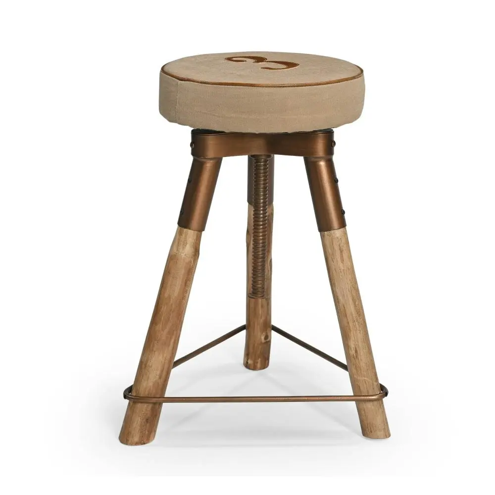 Roy Industrial Rustic Wind-Up Kitchen Counter Bar stool