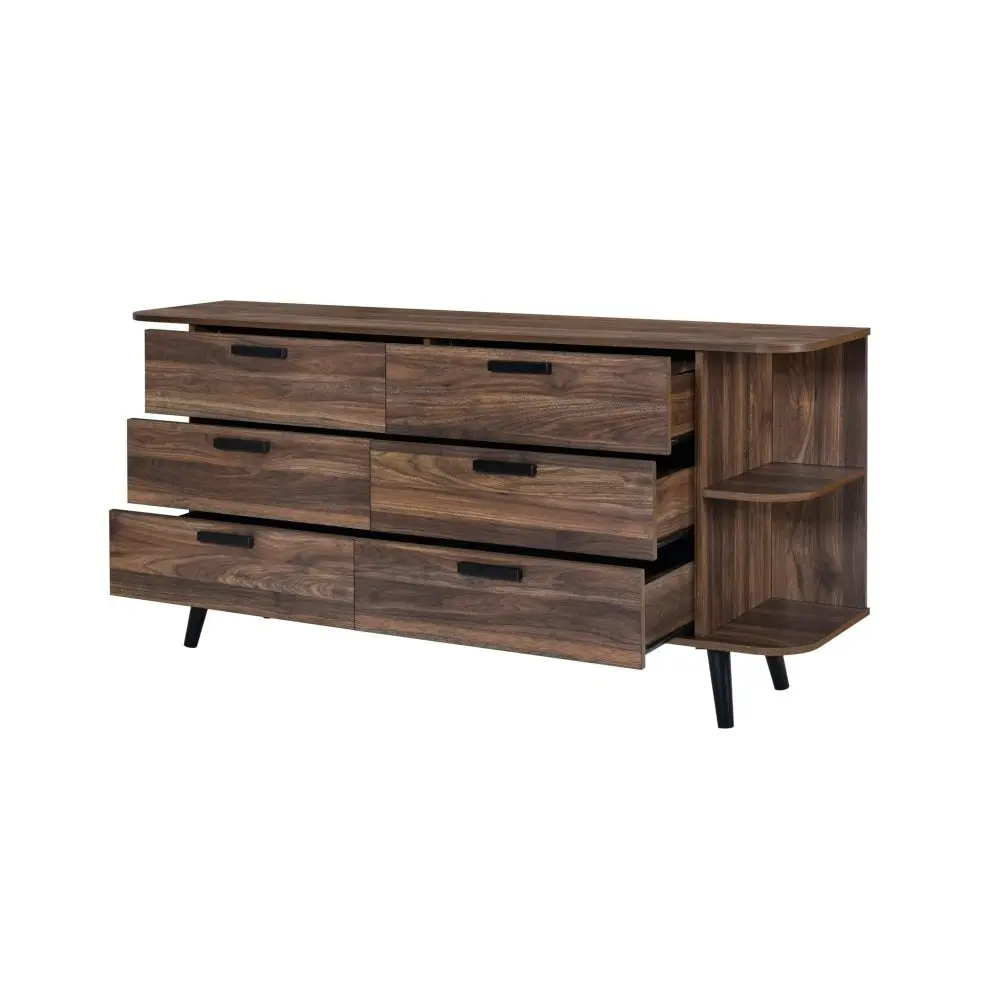 Damian Wooden Sideboard Buffet Unit Storage Cabinet - Walnut