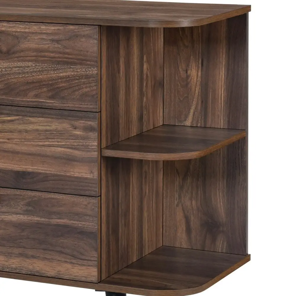 Damian Wooden Sideboard Buffet Unit Storage Cabinet - Walnut