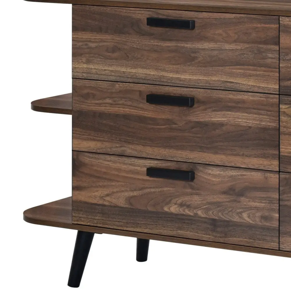 Damian Wooden Sideboard Buffet Unit Storage Cabinet - Walnut