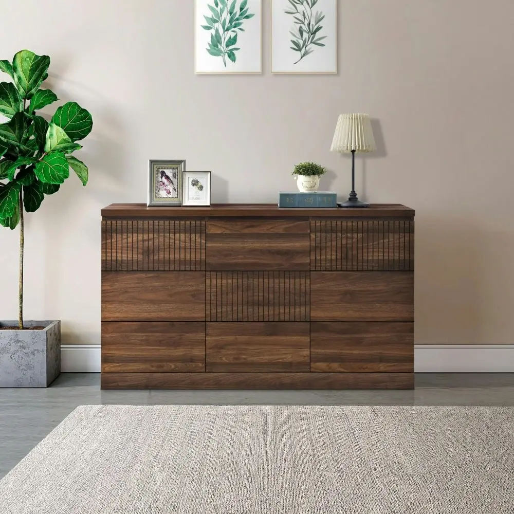 Lola Wooden Sideboard Buffet Unit Storage Cabinet - Walnut