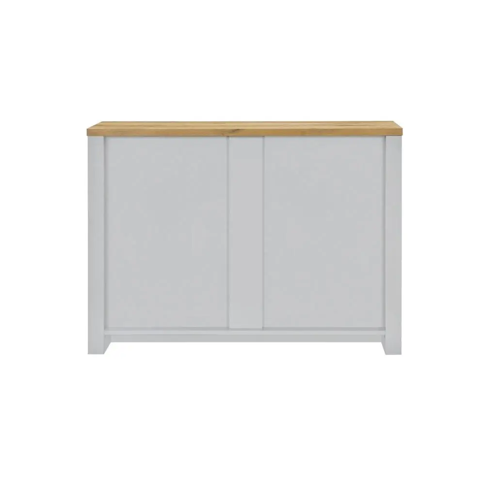 Anera Wooden Storage Cabinet Sideboard Buffet Unit - Oak & Light Grey