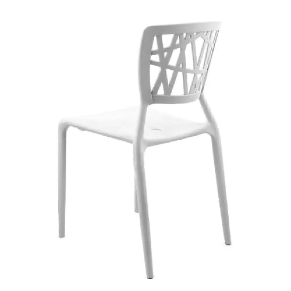 Set of 4 - Dondoli E Pocci Viento Replica Dining Chair - White