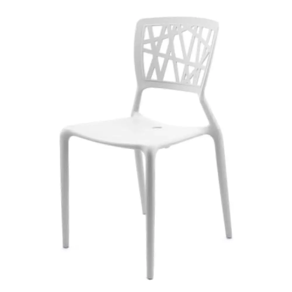 Set of 4 - Dondoli E Pocci Viento Replica Dining Chair - White