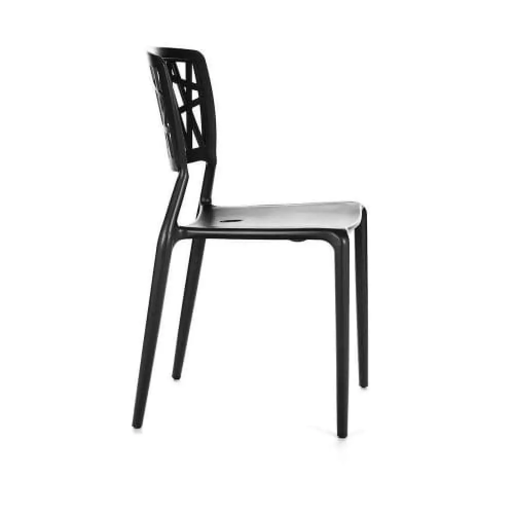 Set of 4 - Dondoli E Pocci Viento Replica Dining Chair - Black