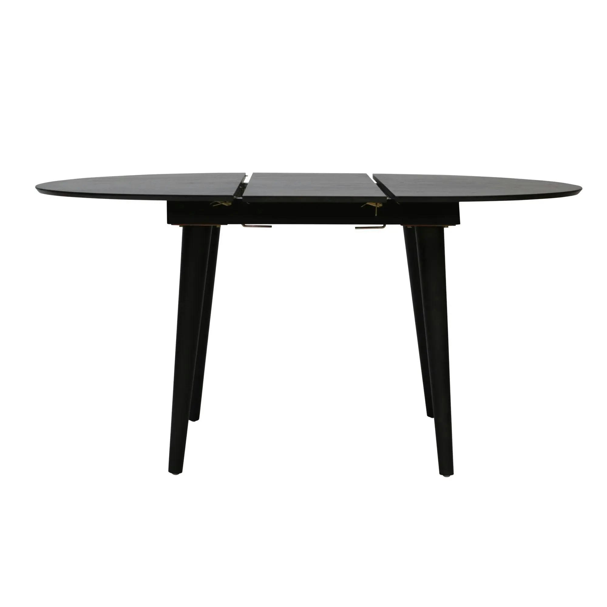 6IXTY Noche Round Oval Wooden Extension Dining Table 110-145cm - Black