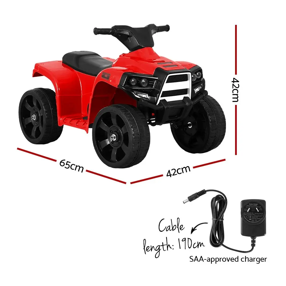 Rigo Kids Ride On Car ATV Quad Motorbike 4 Wheeler Electric Toys Battery Red