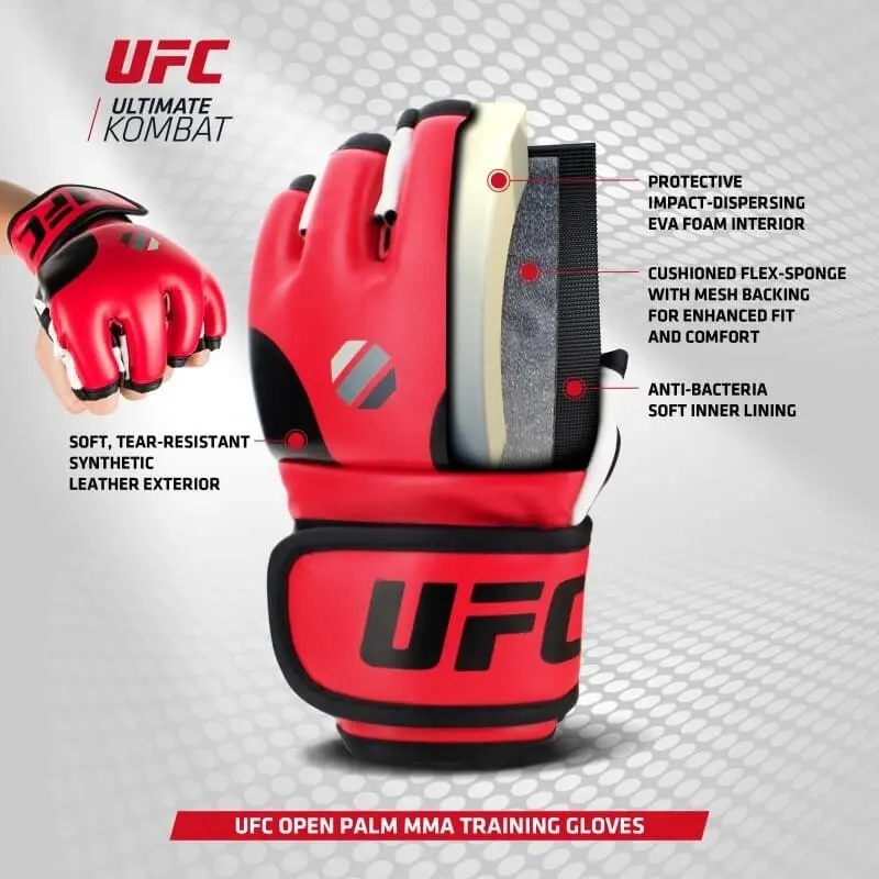 UFC Contender Open Palm MMA Training Gloves Blue L/XL