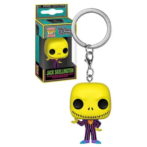 Nightmare Before Christmas Jack Black Light Pop! Keychain