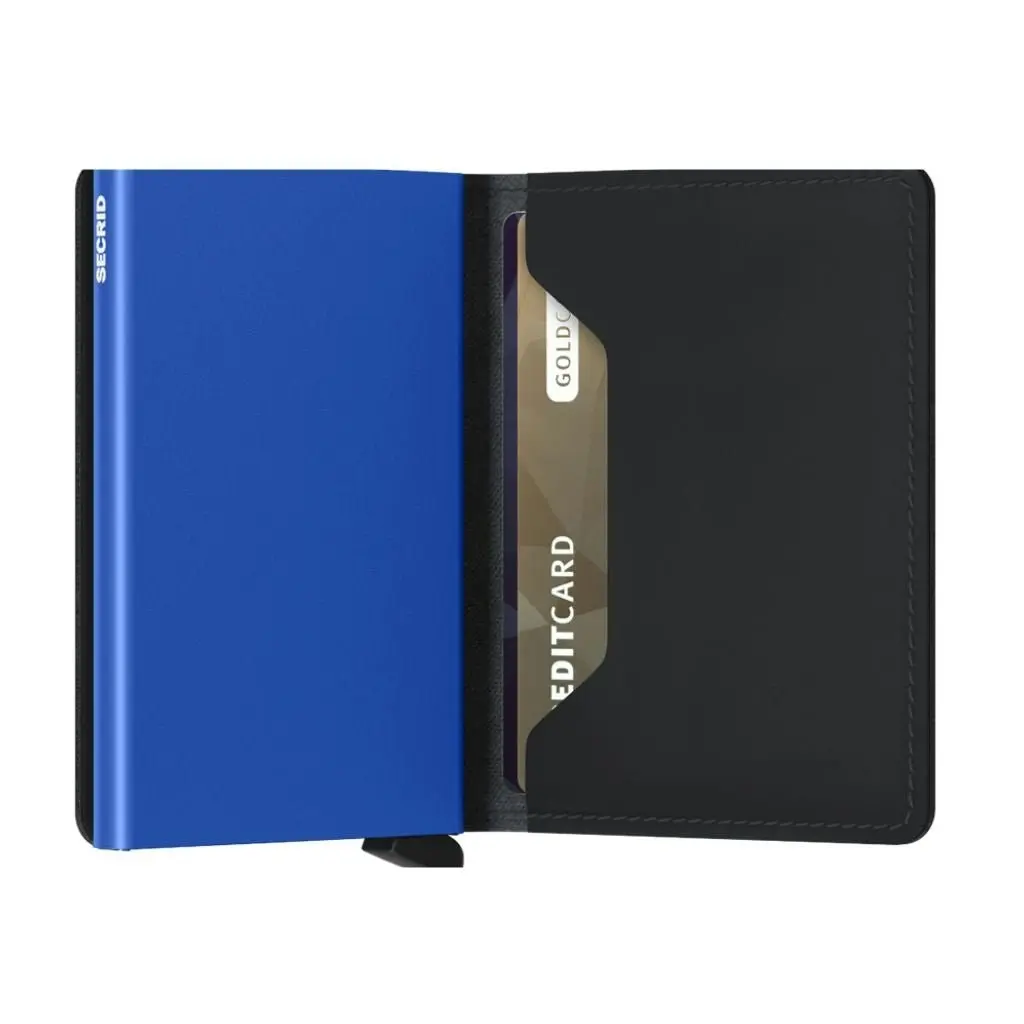 Secrid Miniwallet Matte Black & Blue