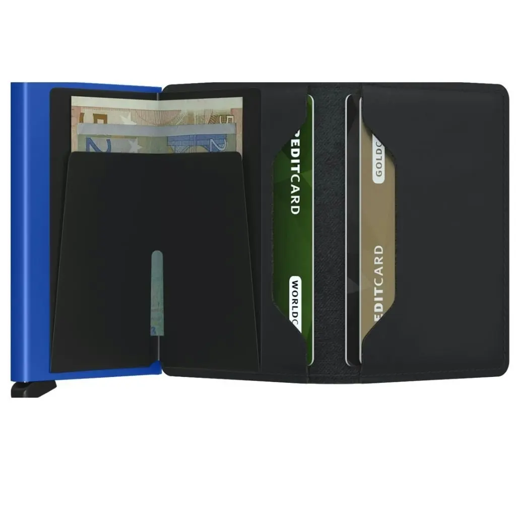 Secrid Slimwallet Matte Black & Blue