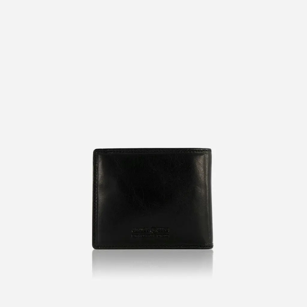 Jekyll & Hide Oxford Medium Billfold Wallet With Coin, Black