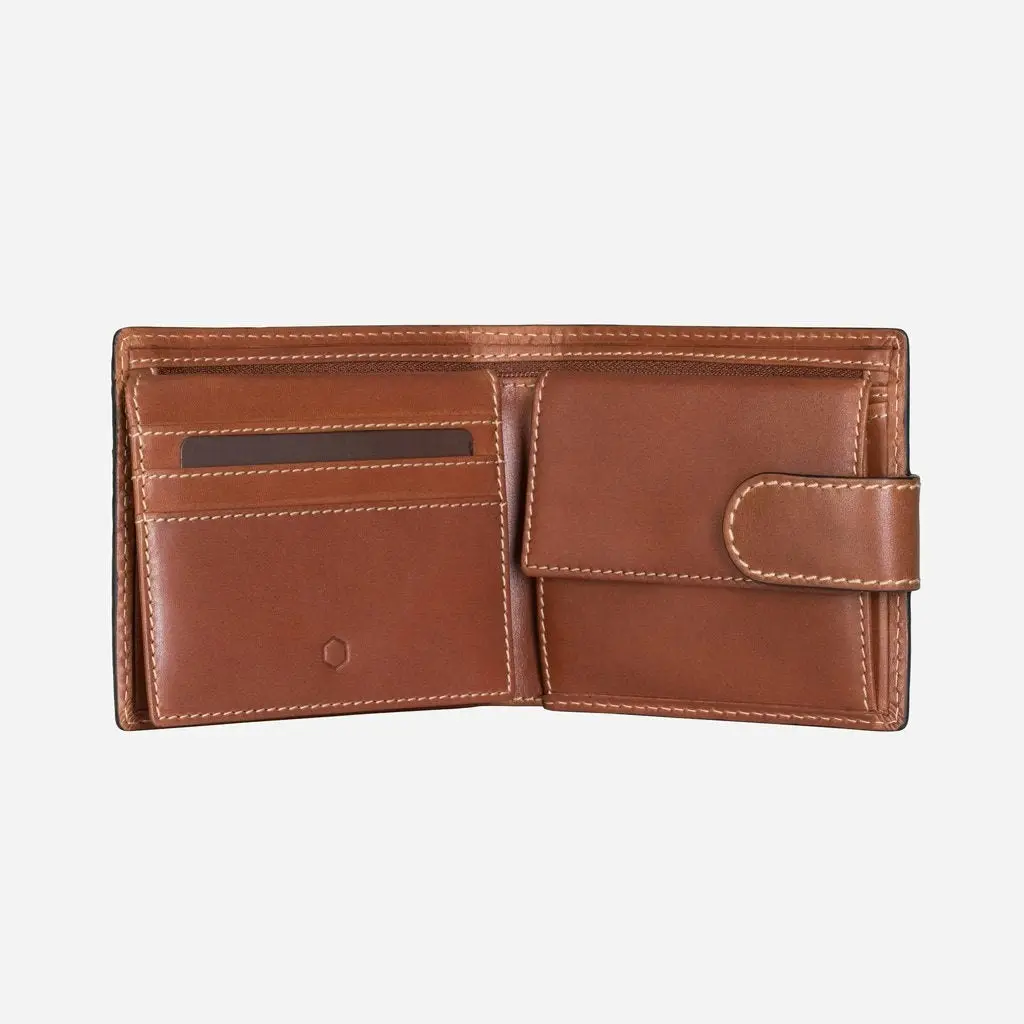 Jekyll & Hide Texas Large Billfold Wallet With Coin Pouch, Clay