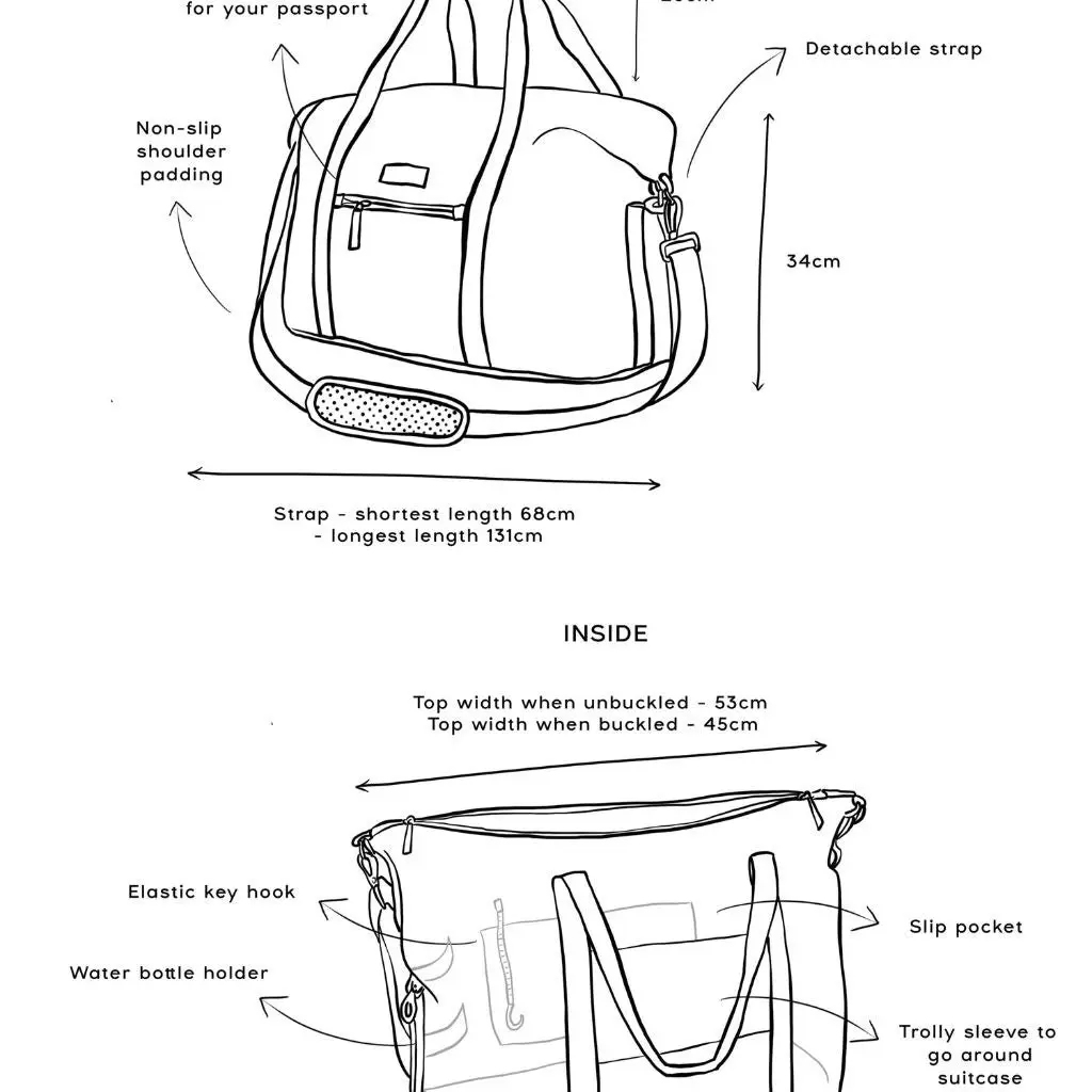 Kind Bag Weekend Duffel Holdall - Abstract Caramel