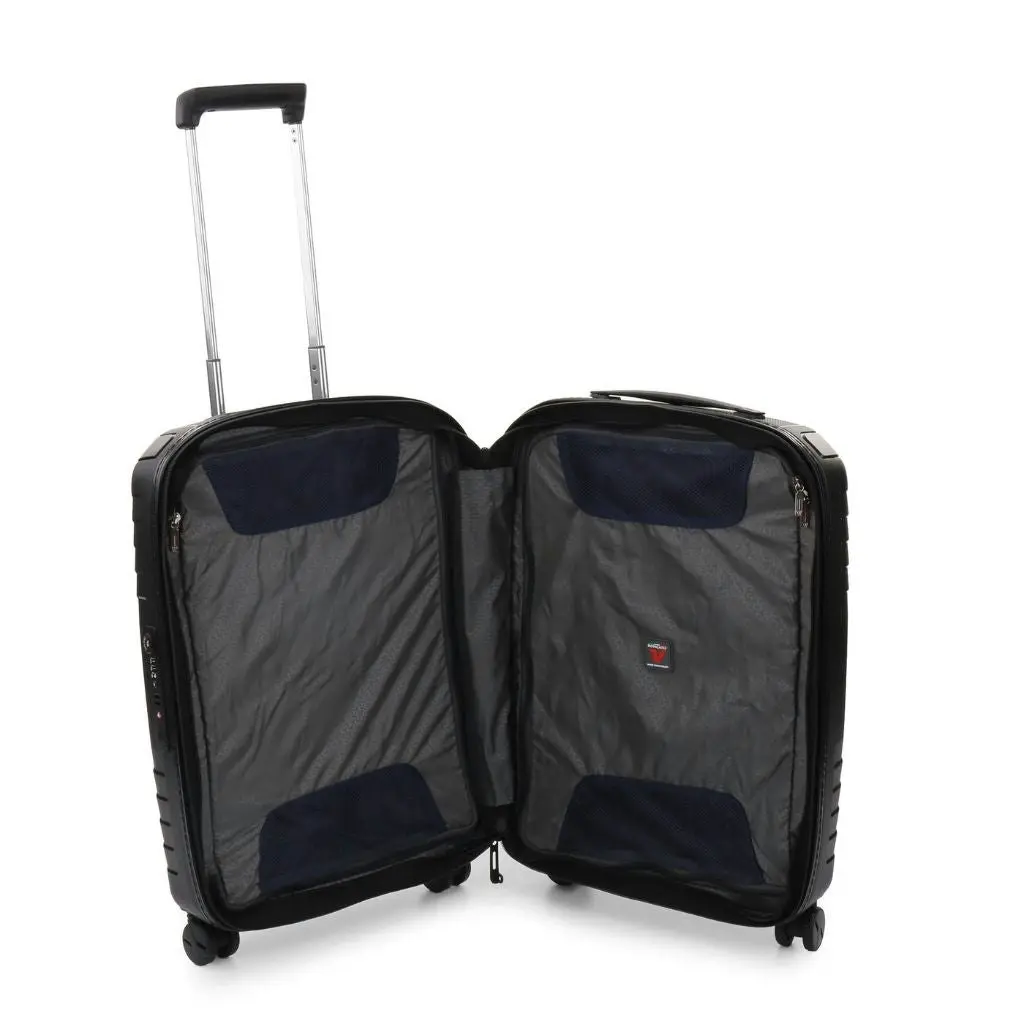 Roncato Ypsilon Carry On 55cm Hardsided Exp Spinner Suitcase Black