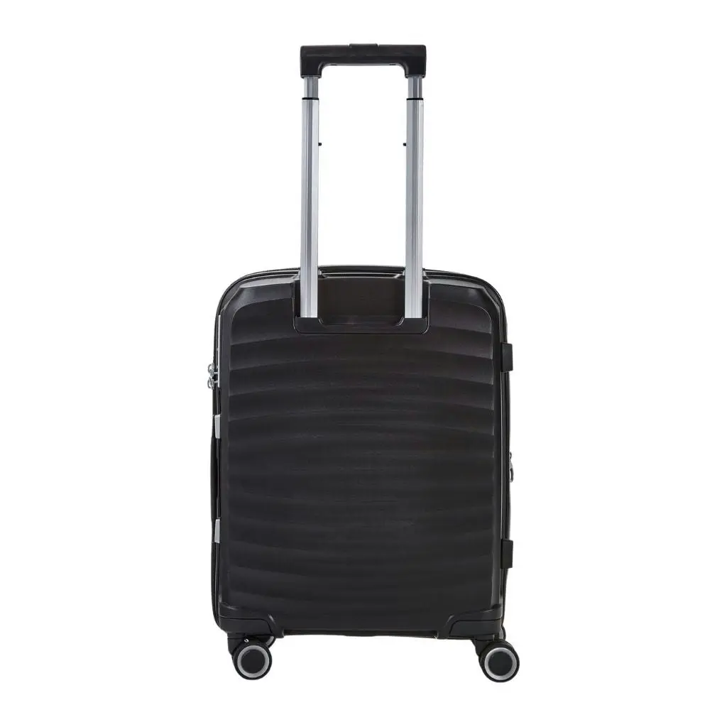 Rock Sunwave 3 Piece Set Expander Hardsided Luggage - Black