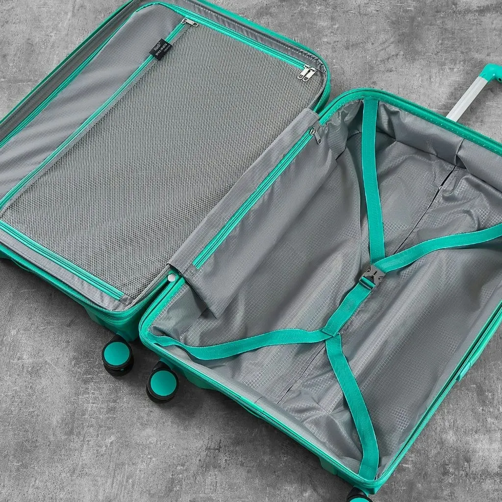 Rock Tulum 3 Piece Set Expander Hardsided Luggage - Turquoise