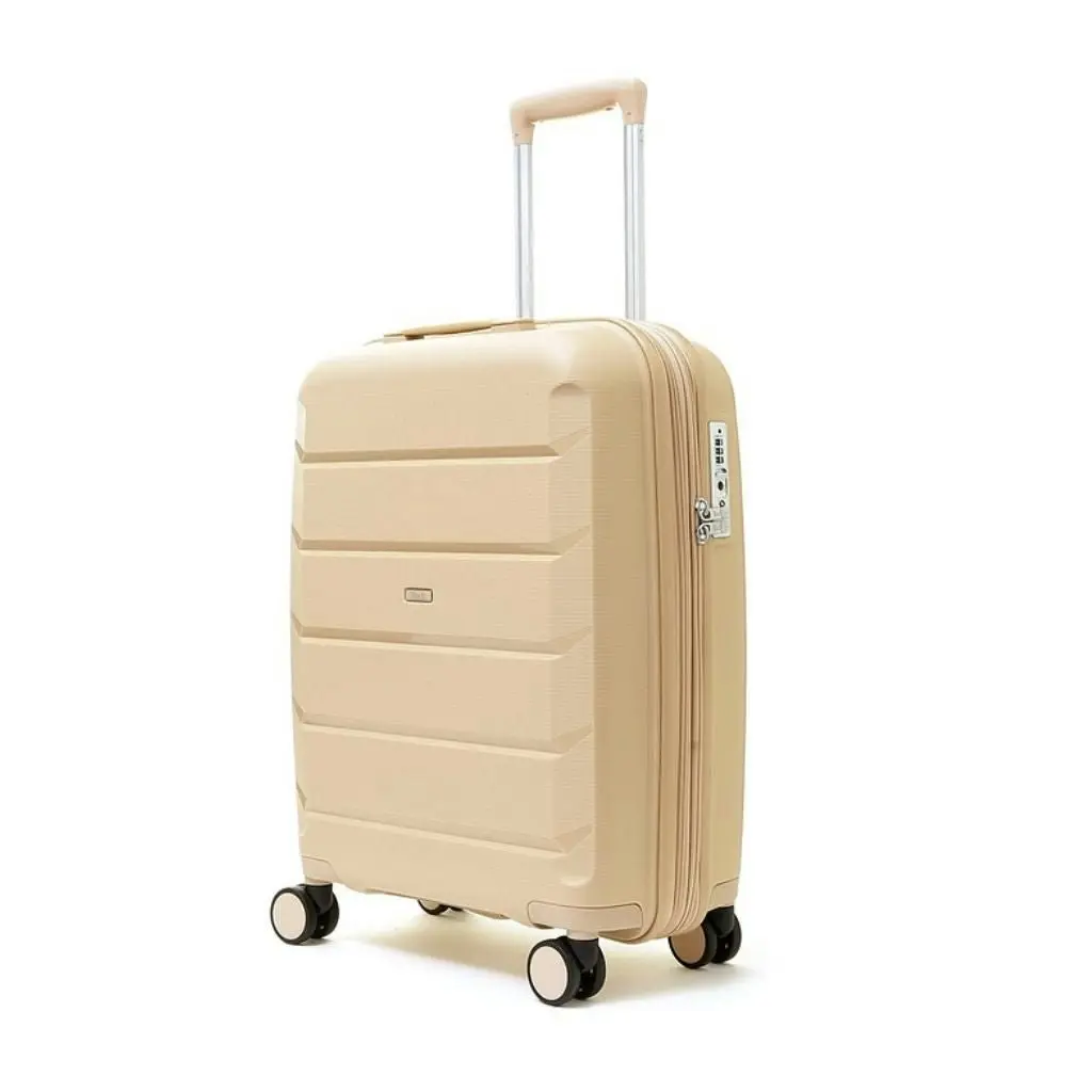 Rock Tulum 3 Piece Set Expander Hardsided Luggage - Beige