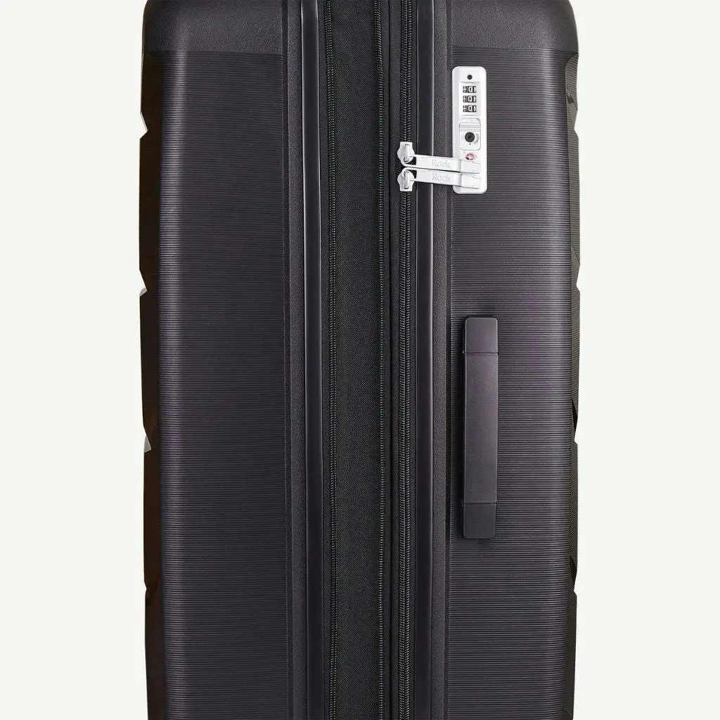 Rock Tulum 3 Piece Set Expander Hardsided Luggage - Black