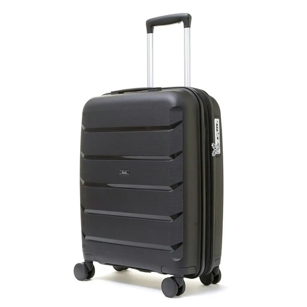 Rock Tulum 3 Piece Set Expander Hardsided Luggage - Black